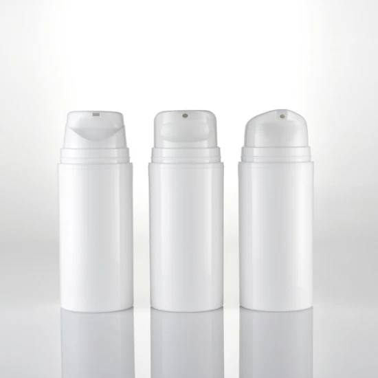 2022 Novo estilo de luxo embalagem cosmética garrafa mal ventilada branca personalizada
